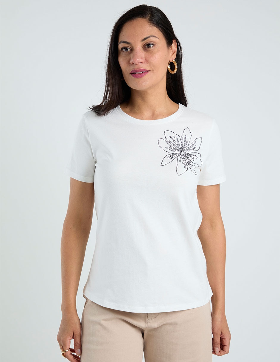 Blusa manga corta para mujer