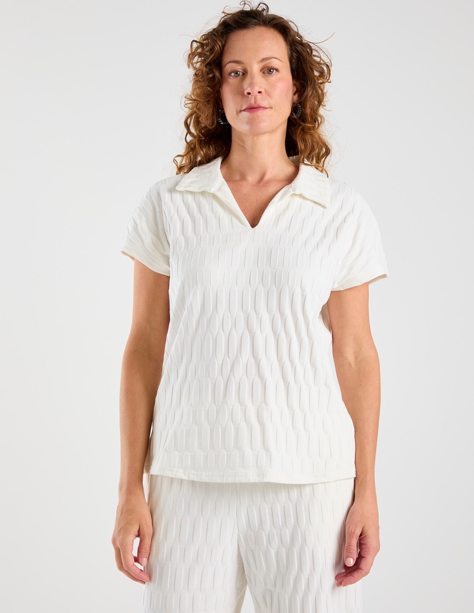 Blusa manga corta para mujer