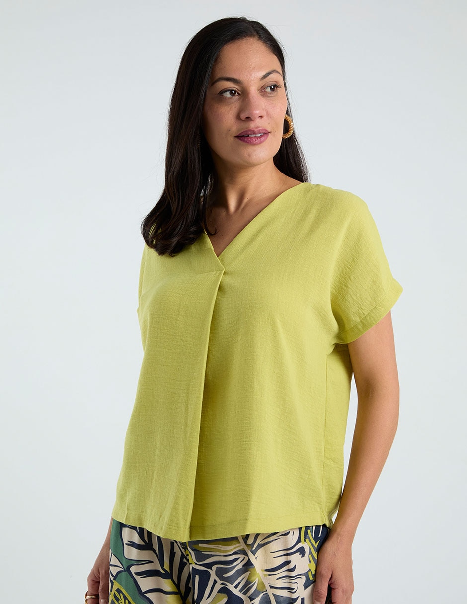 Blusa manga corta para mujer