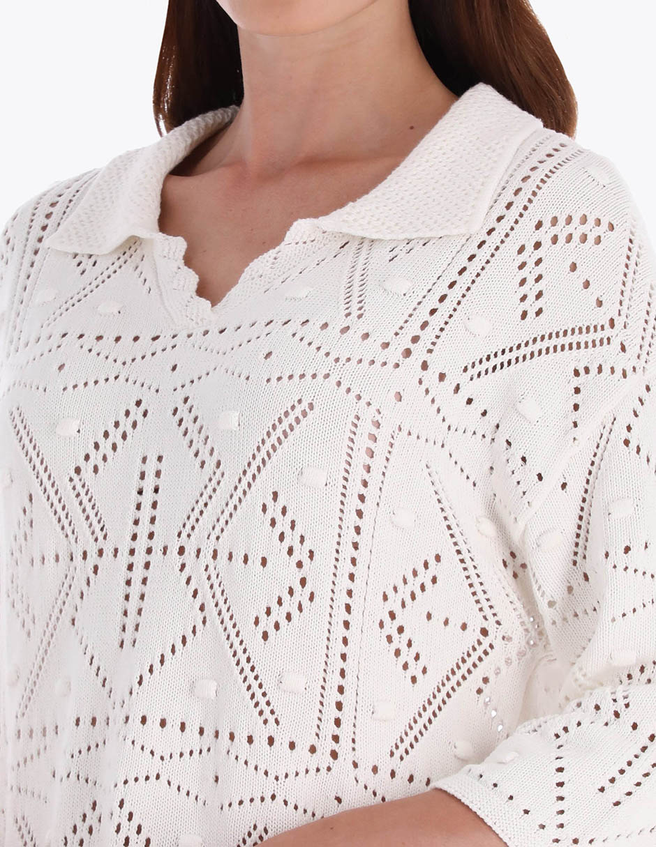 Suéter cuello mao para mujer 4