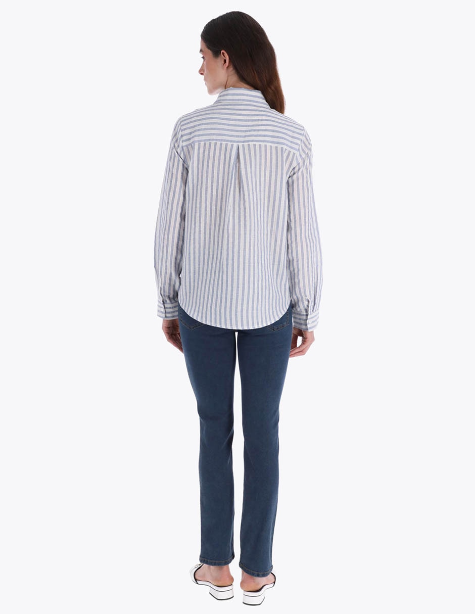 Blusa camisera manga larga para mujer 2