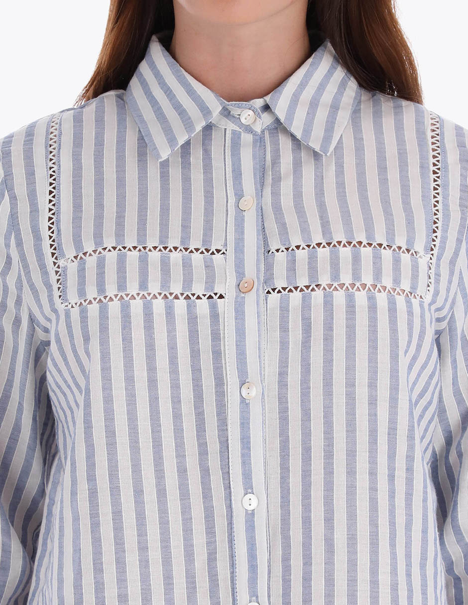Blusa camisera manga larga para mujer 4