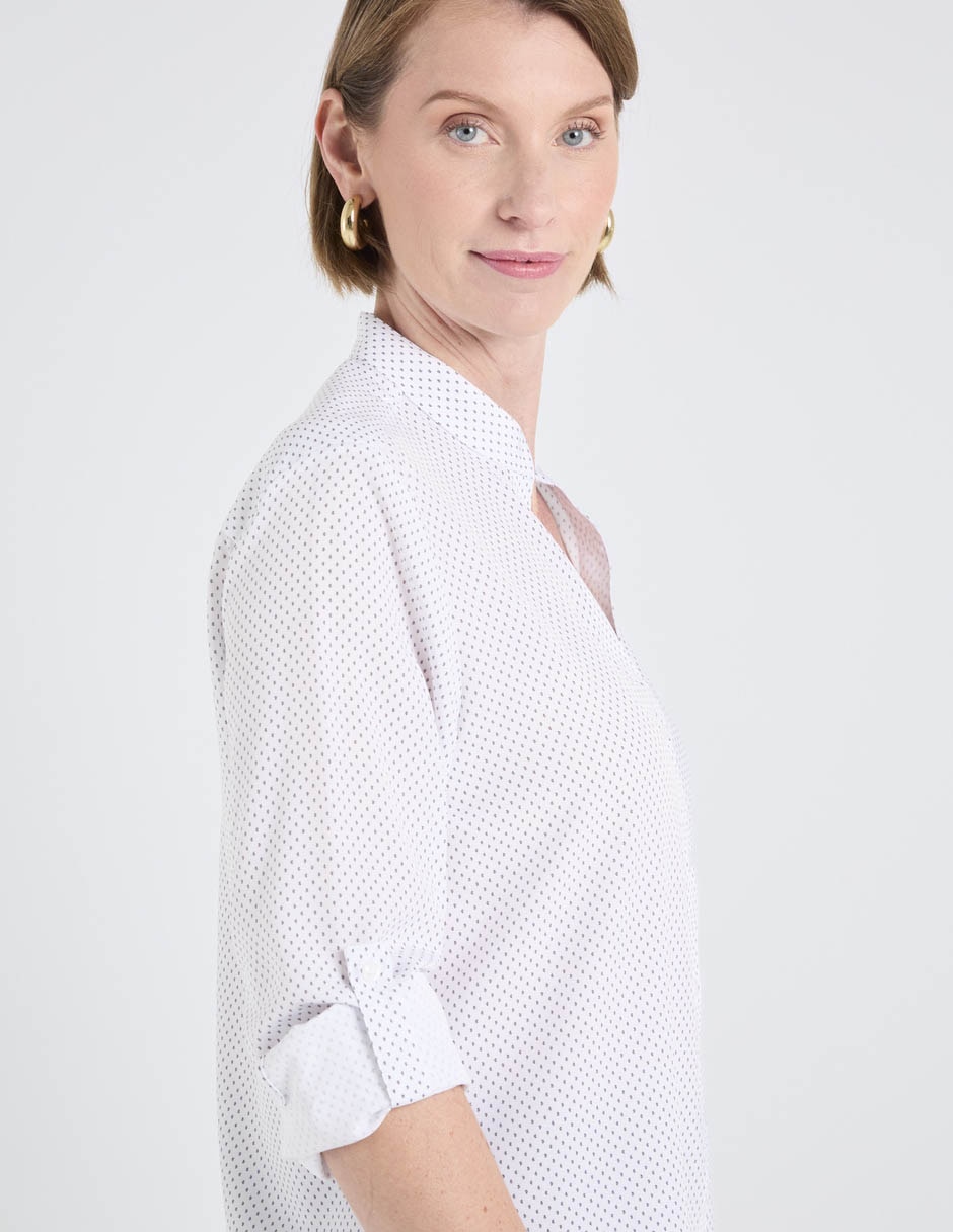 Blusa camisera manga larga para mujer 5