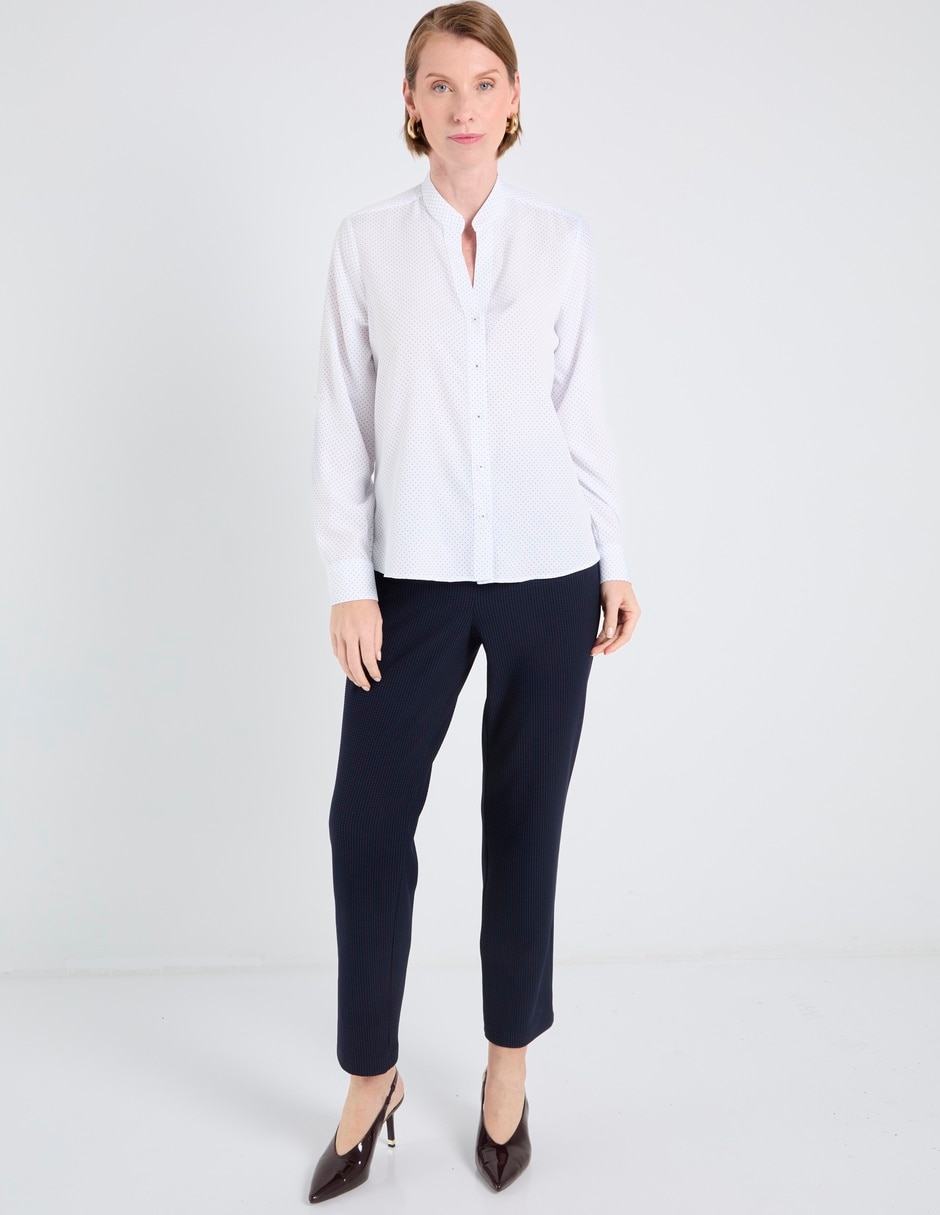Blusa camisera manga larga para mujer 3