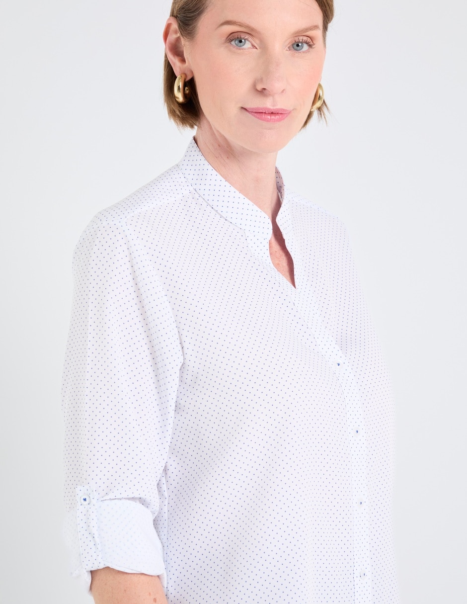 Blusa camisera manga larga para mujer 5