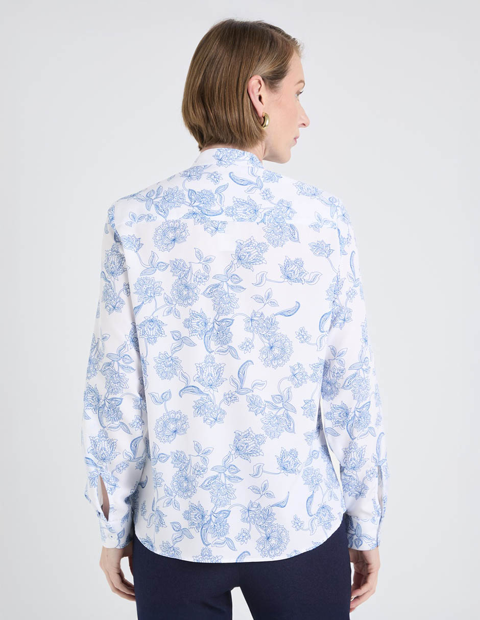 Blusa camisera manga larga para mujer 2