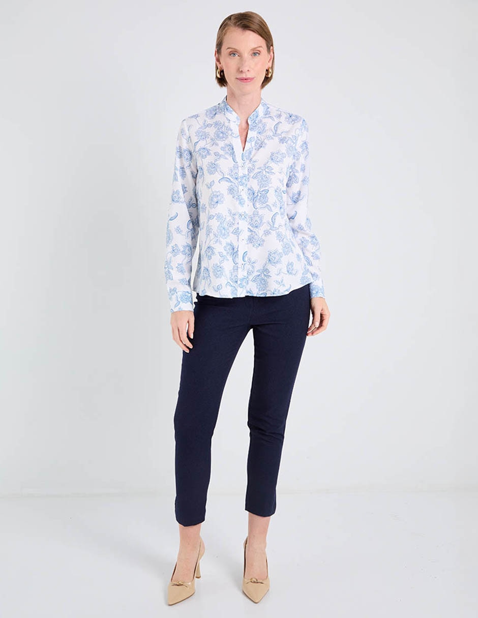 Blusa camisera manga larga para mujer 3