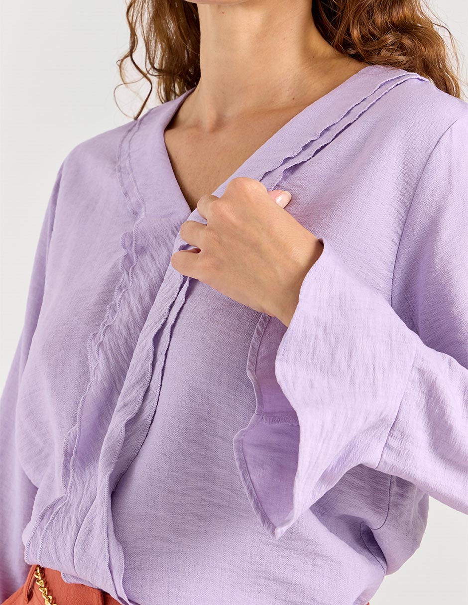 Blusa manga larga para mujer 4