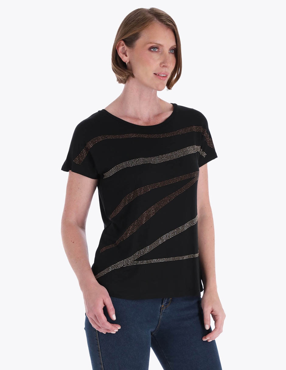 Blusa manga corta para mujer