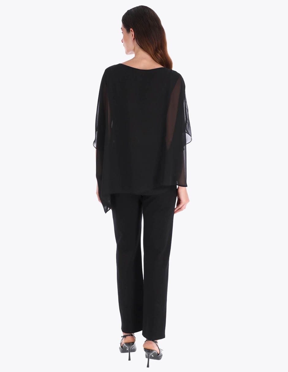 Blusa túnica manga al codo para mujer 2