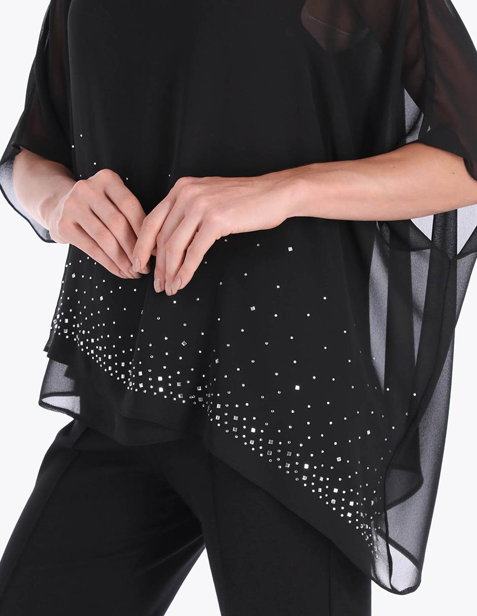 Blusa túnica manga al codo para mujer 4