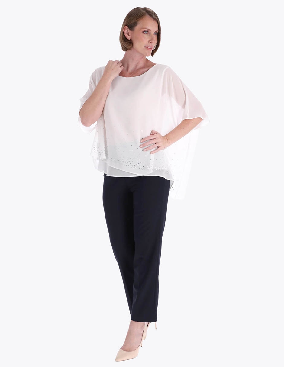 Blusa túnica manga al codo para mujer 3