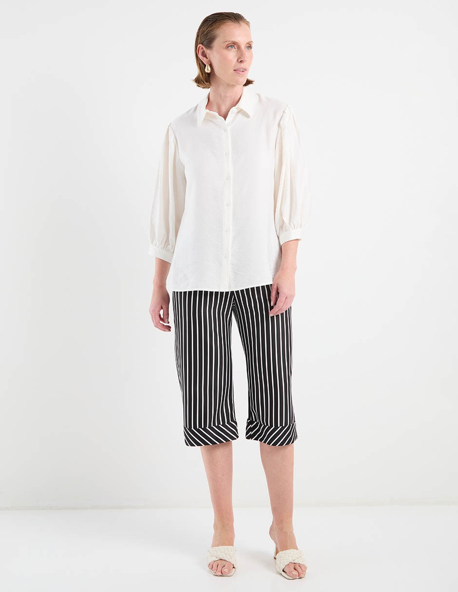 Blusa camisera manga 3/4 para mujer 3