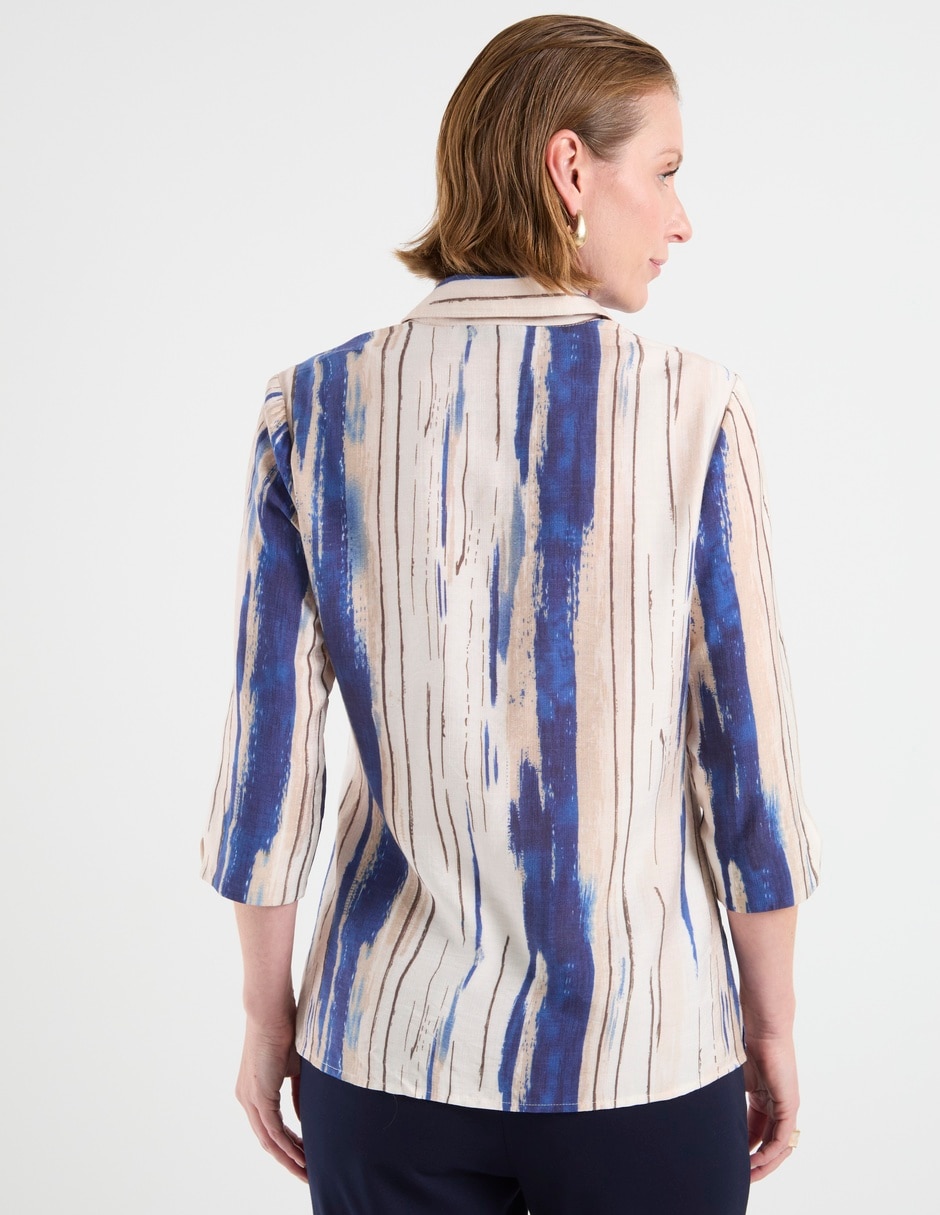 Blusa camisera manga 3/4 para mujer 6