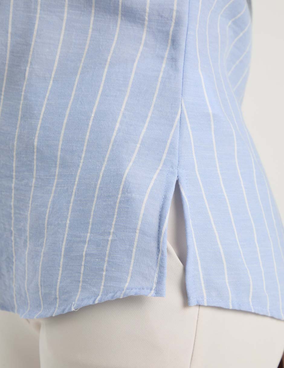 Blusa camisera manga corta para mujer 5
