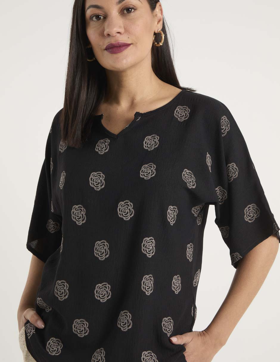 Blusa manga al codo para mujer 5