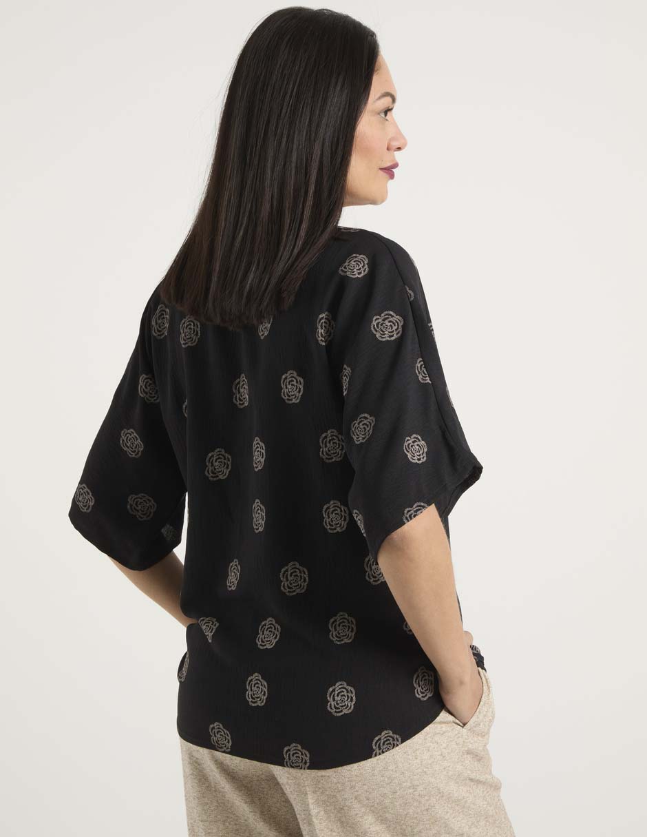 Blusa manga al codo para mujer 6