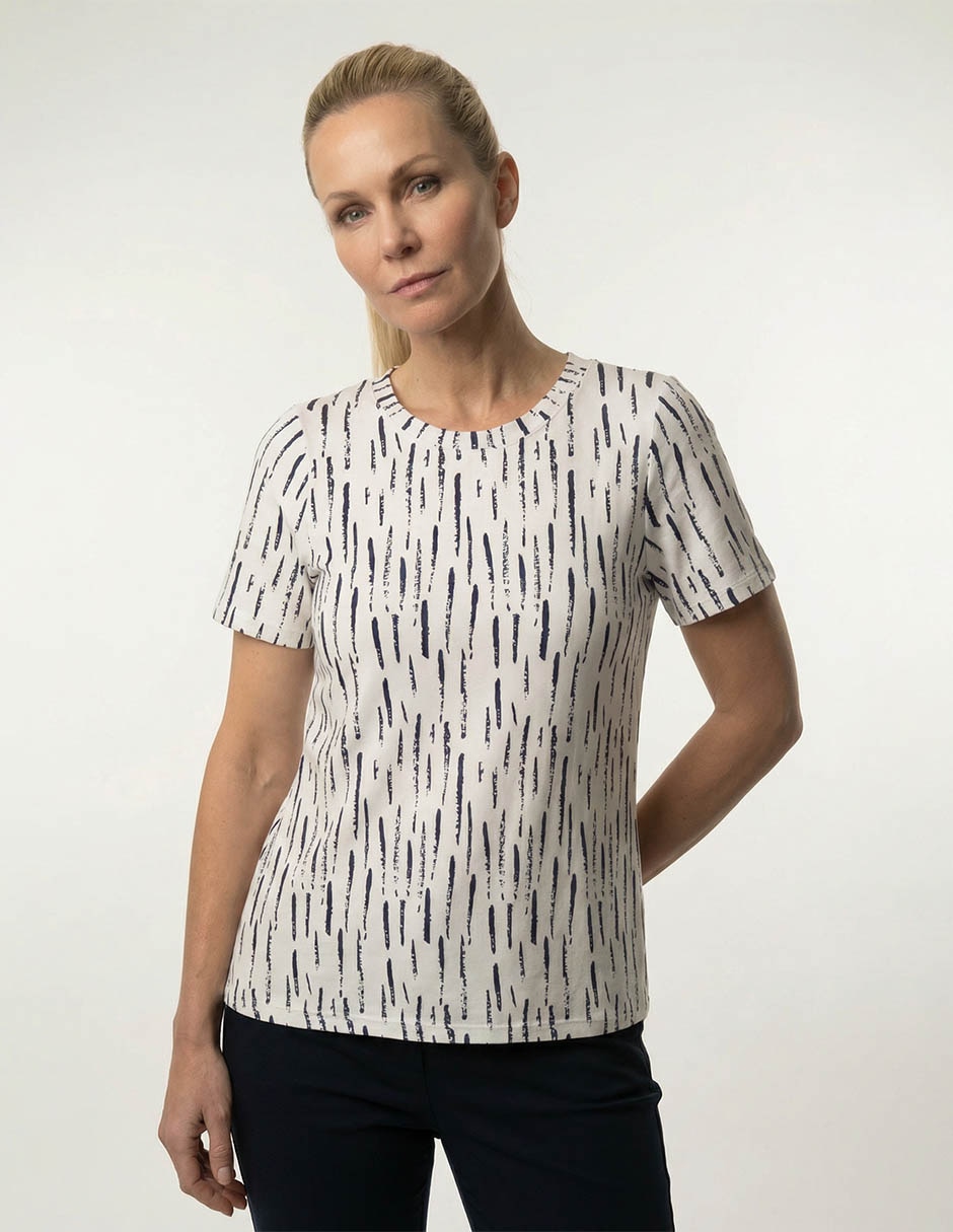 Playera manga corta cuello redondo para mujer