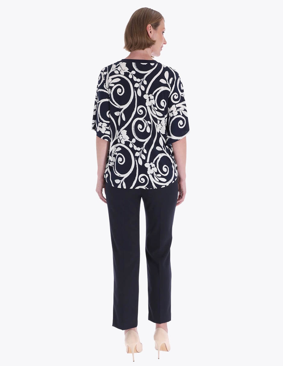 Blusa túnica manga al codo para mujer 2