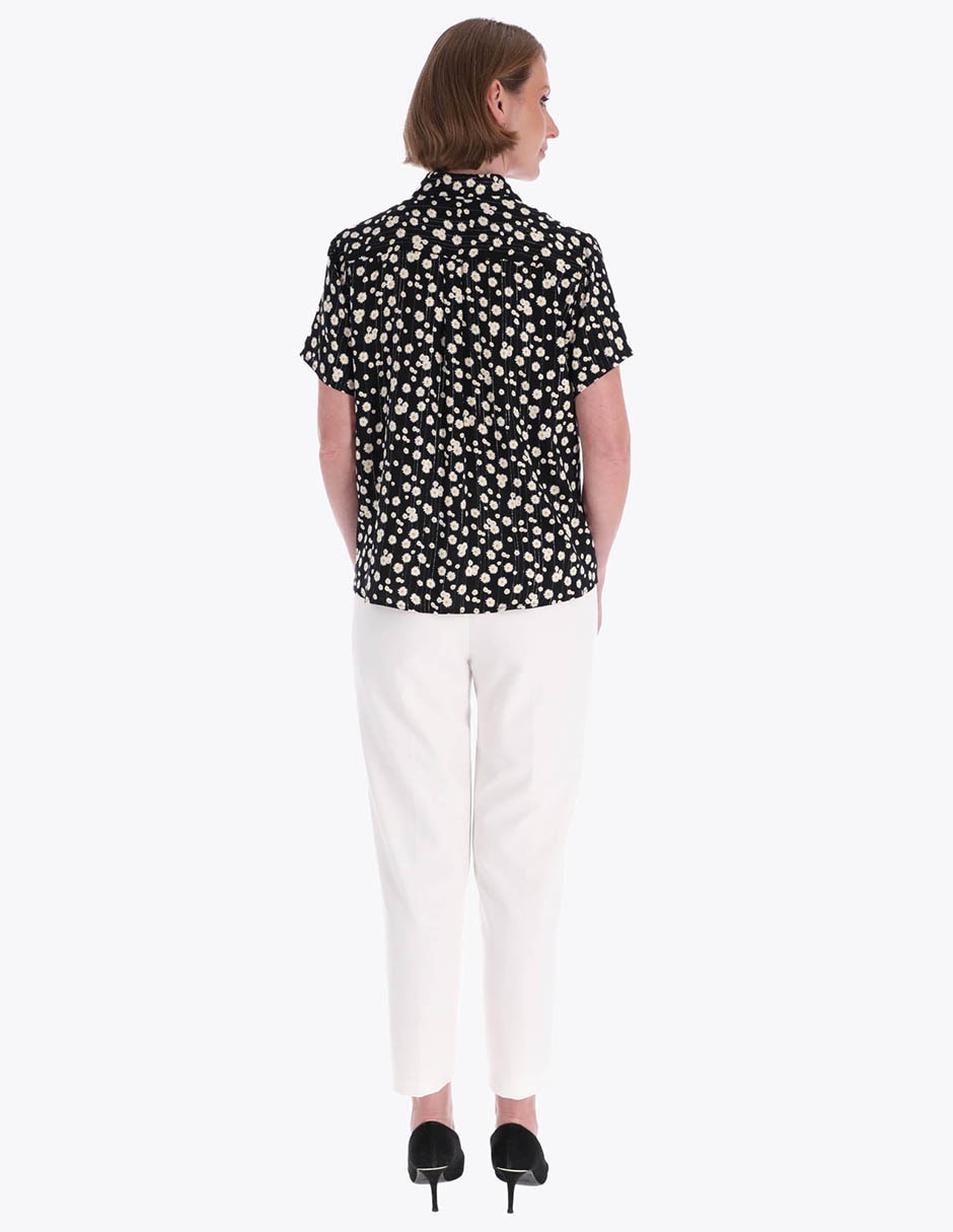 Blusa camisera manga corta para mujer 2