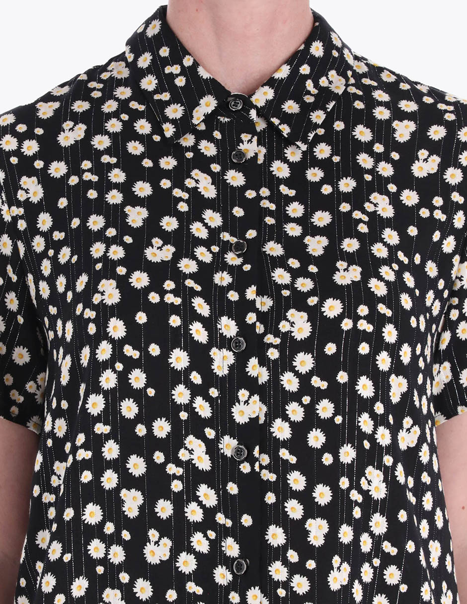 Blusa camisera manga corta para mujer 4