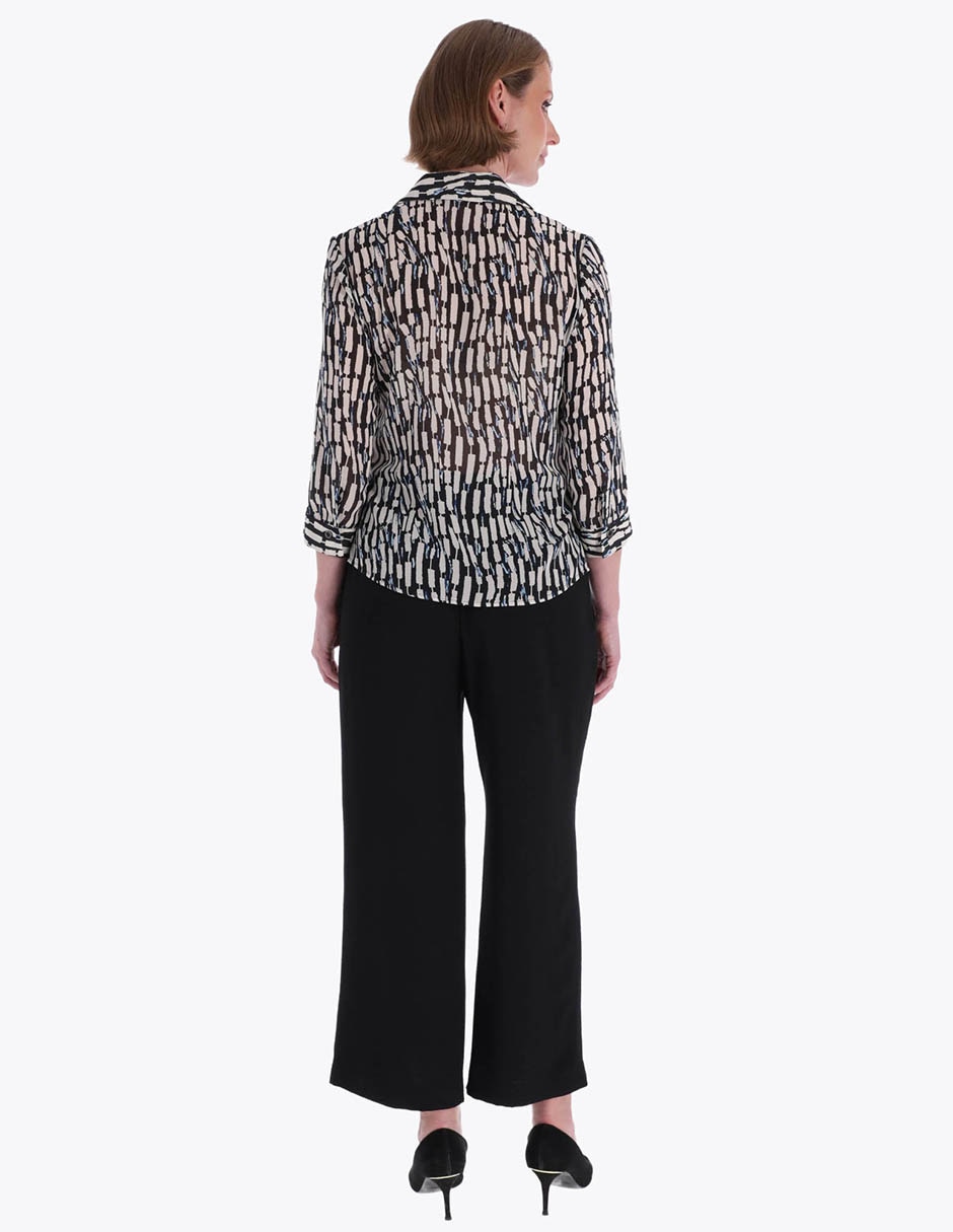 Blusa camisera manga 3/4 para mujer 2