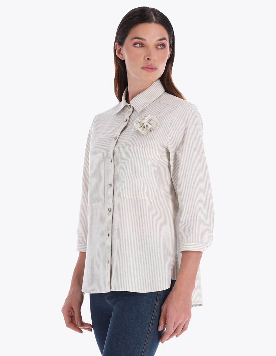 Blusa manga 3/4 para mujer