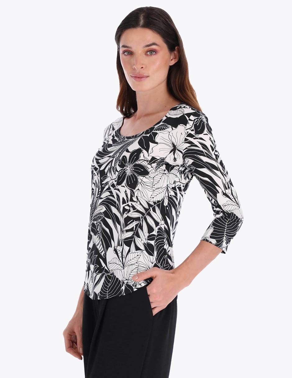 Blusa manga 3/4 para mujer
