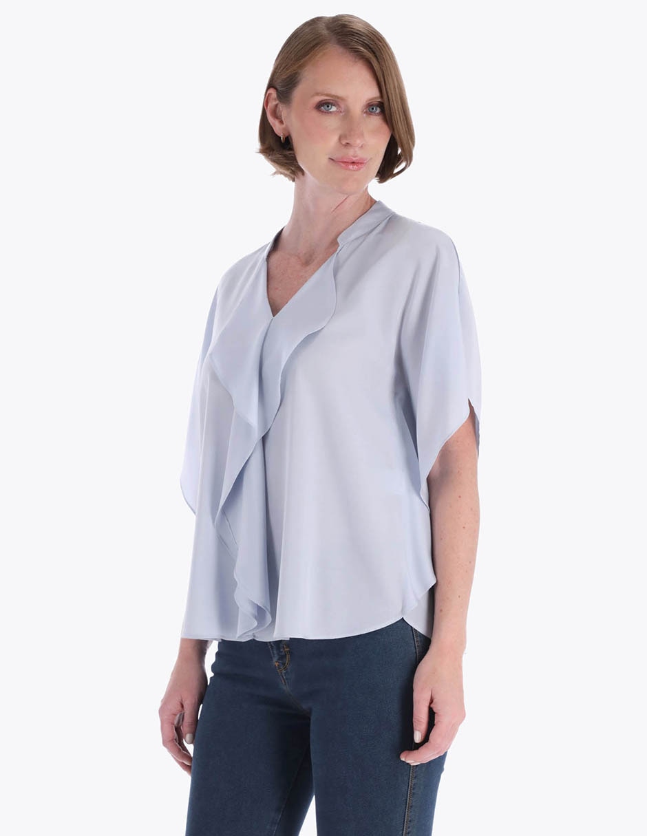 Blusa manga al codo para mujer