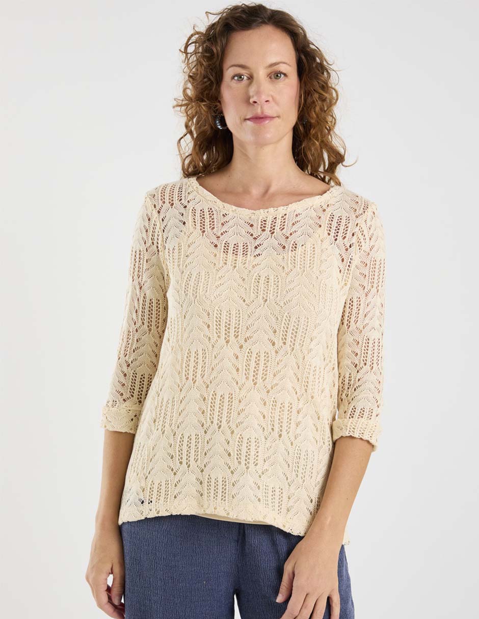 Blusa manga al codo para mujer