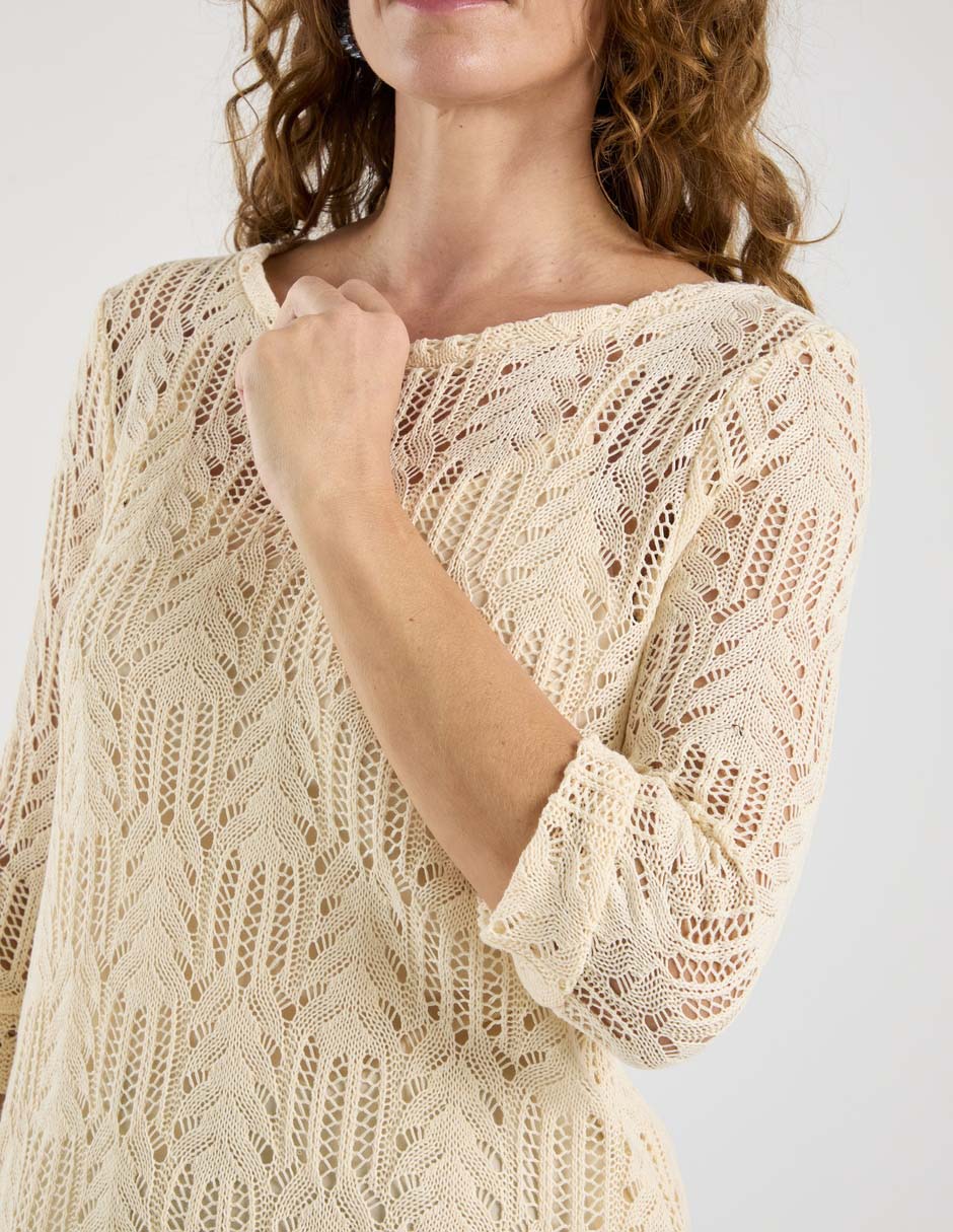 Blusa manga al codo para mujer 4