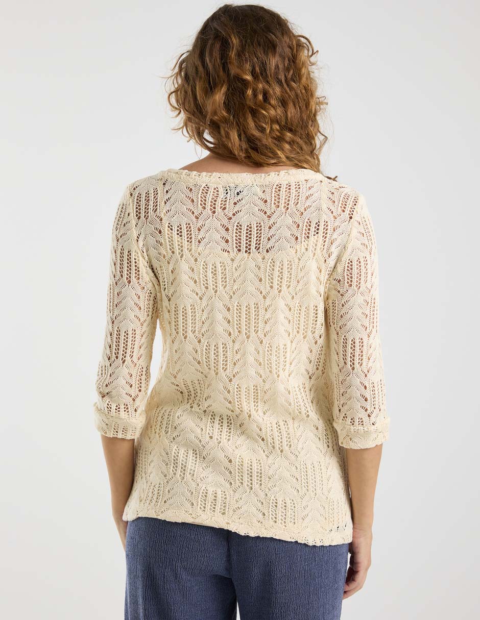 Blusa manga al codo para mujer 6