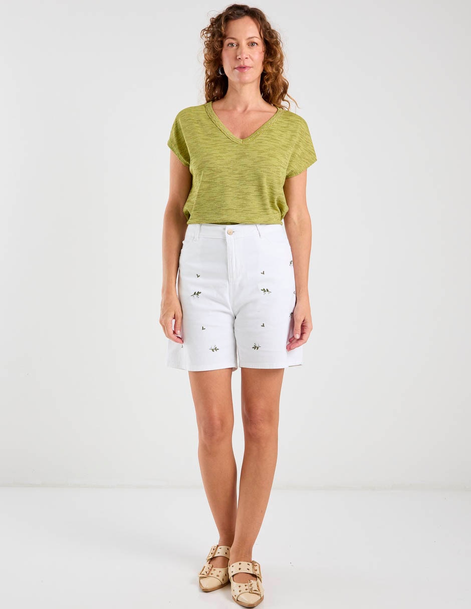 Bermuda de mezclilla para mujer 2
