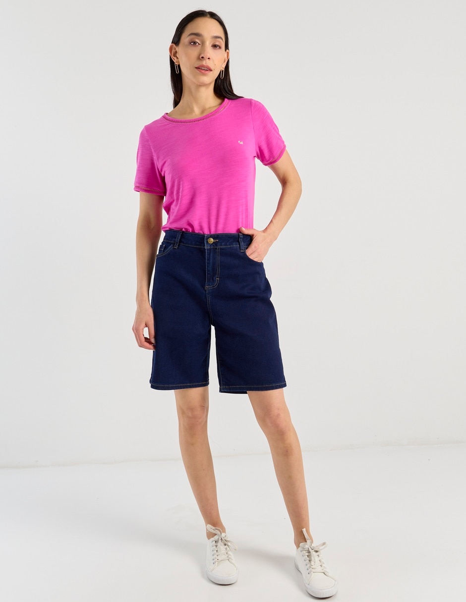 Bermuda de mezclilla para mujer 2