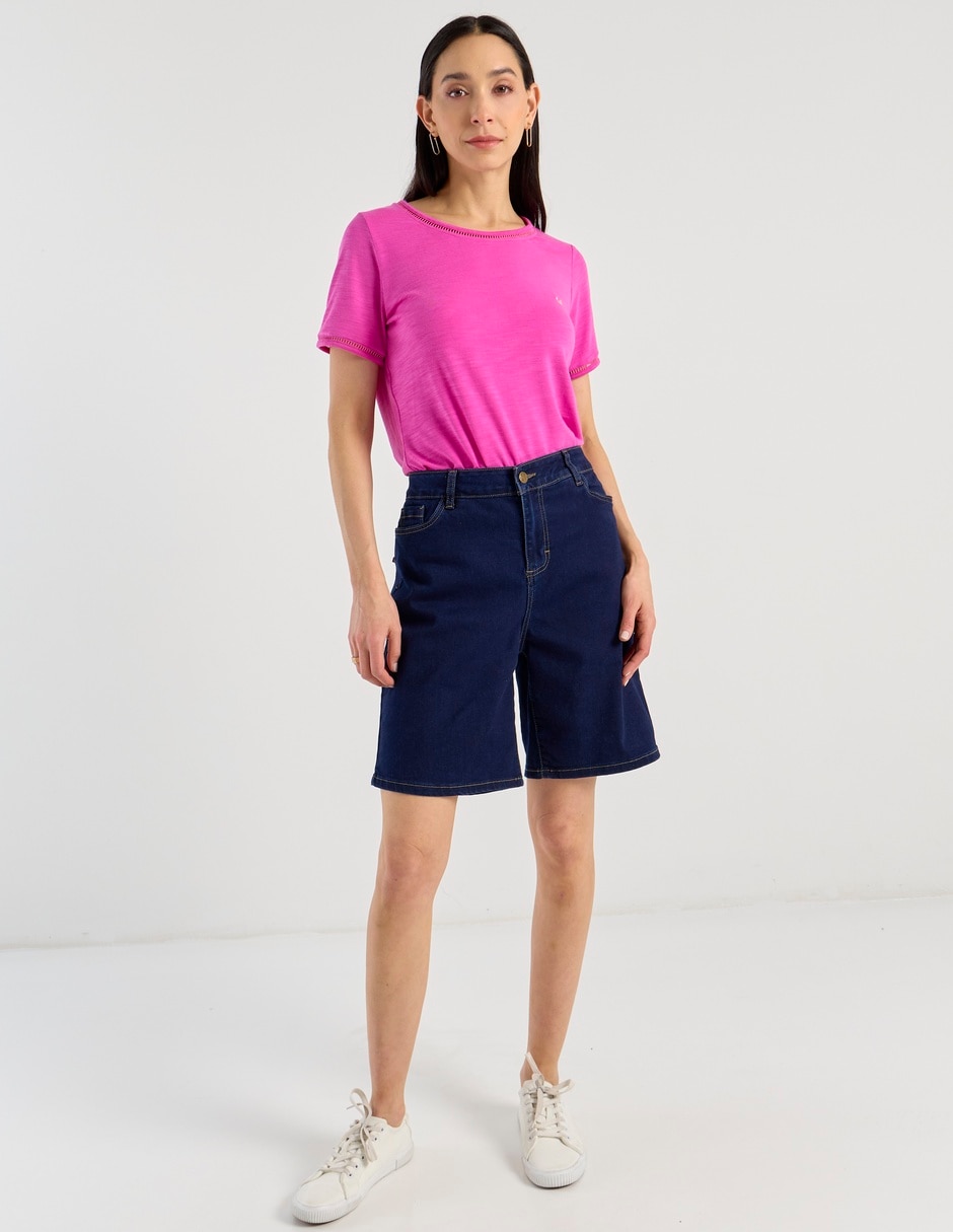Bermuda de mezclilla para mujer 3