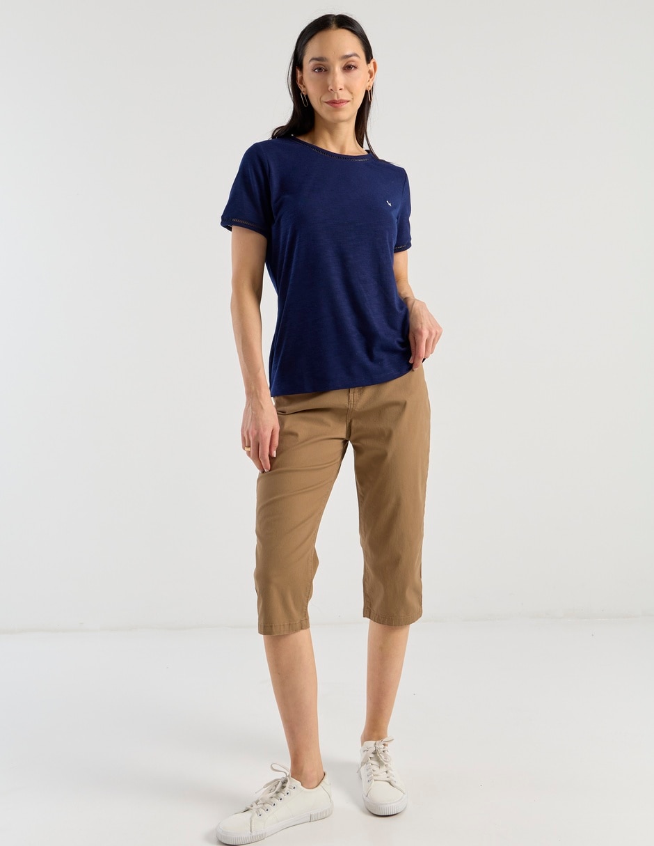 Pantalón capri slim para mujer 2