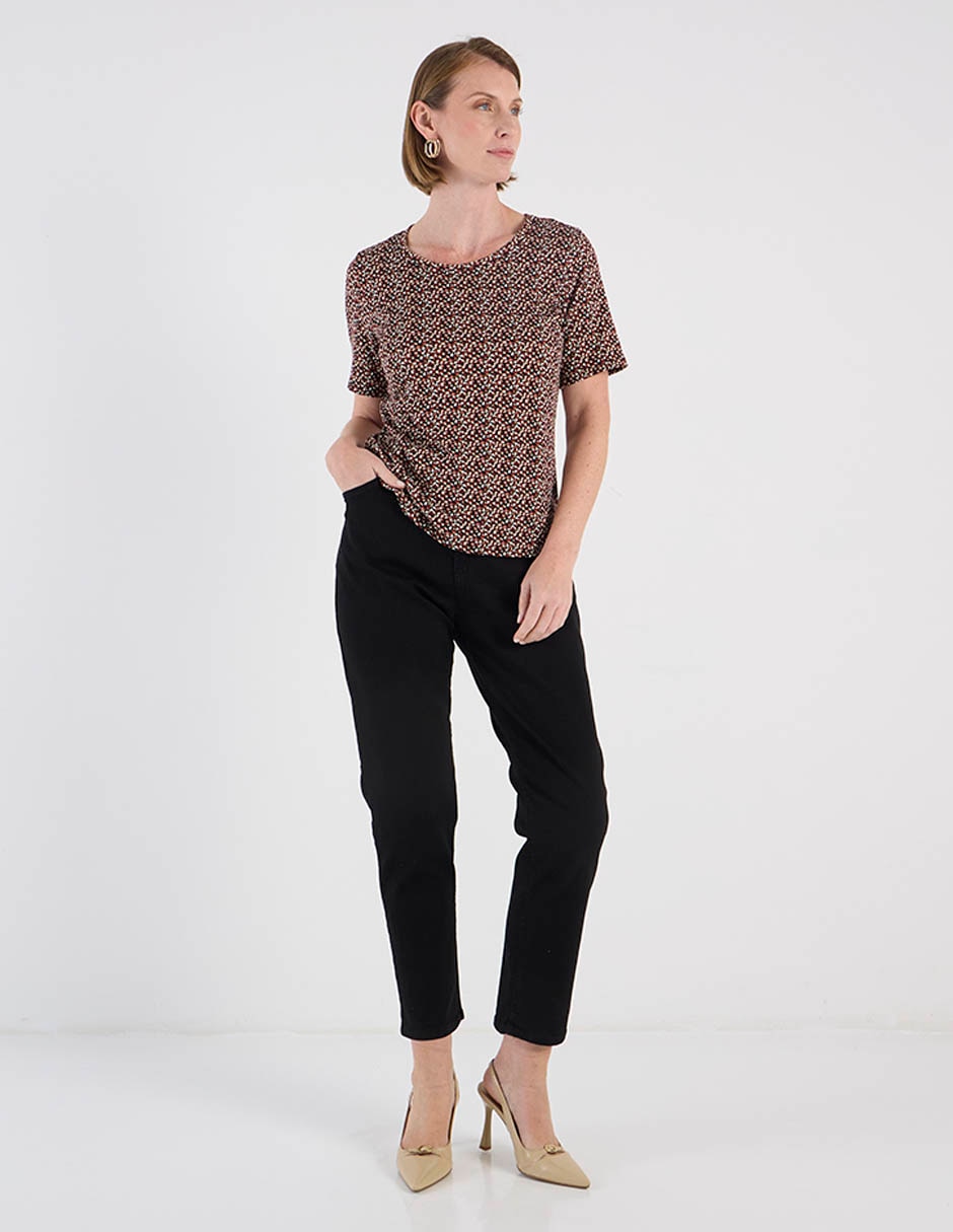 Playera manga corta cuello redondo para mujer 3