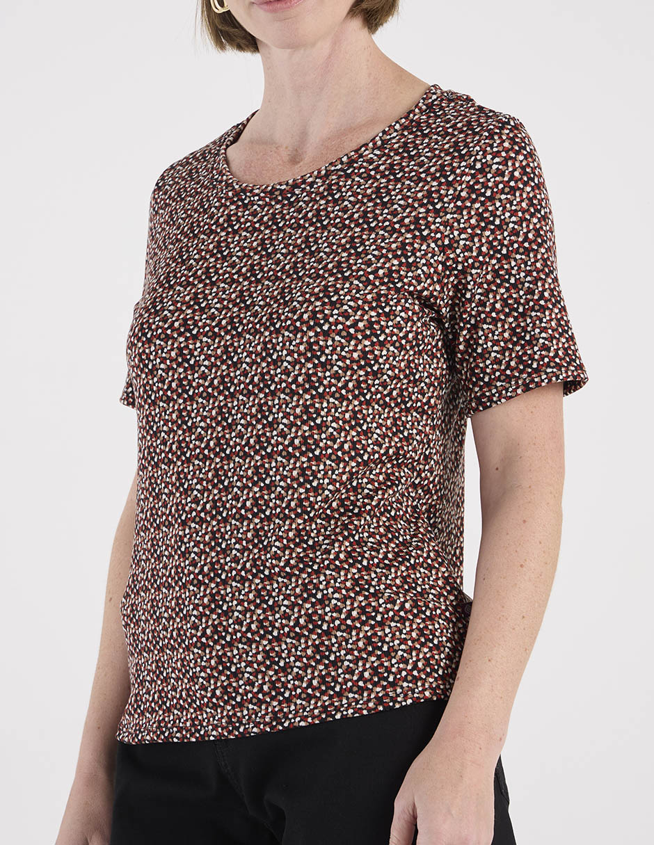 Playera manga corta cuello redondo para mujer 4