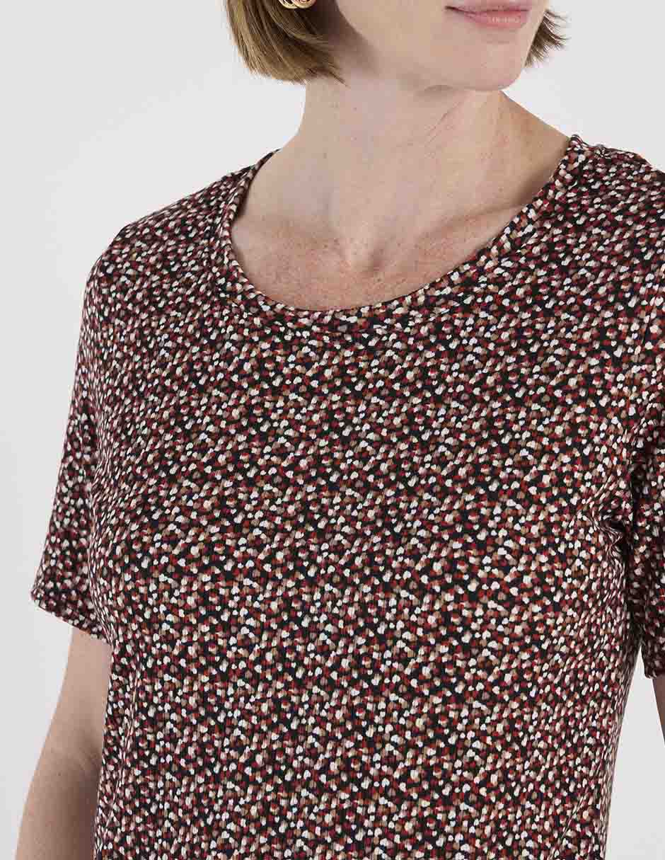Playera manga corta cuello redondo para mujer 5