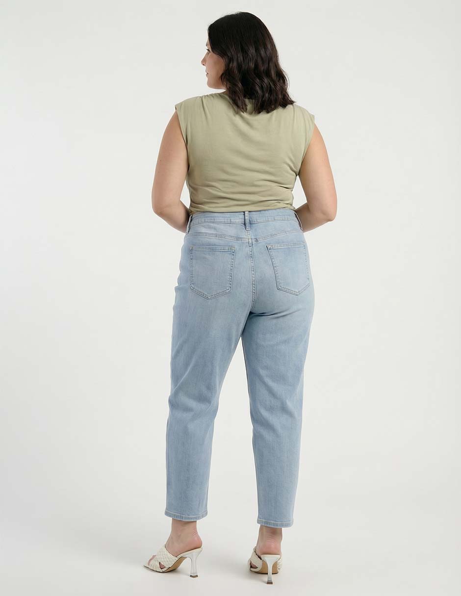 Jeans amplio cintura baja chico's para mujer