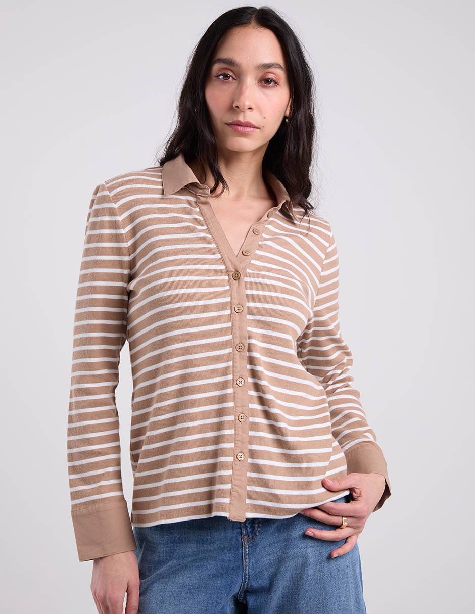 Blusa manga larga para mujer