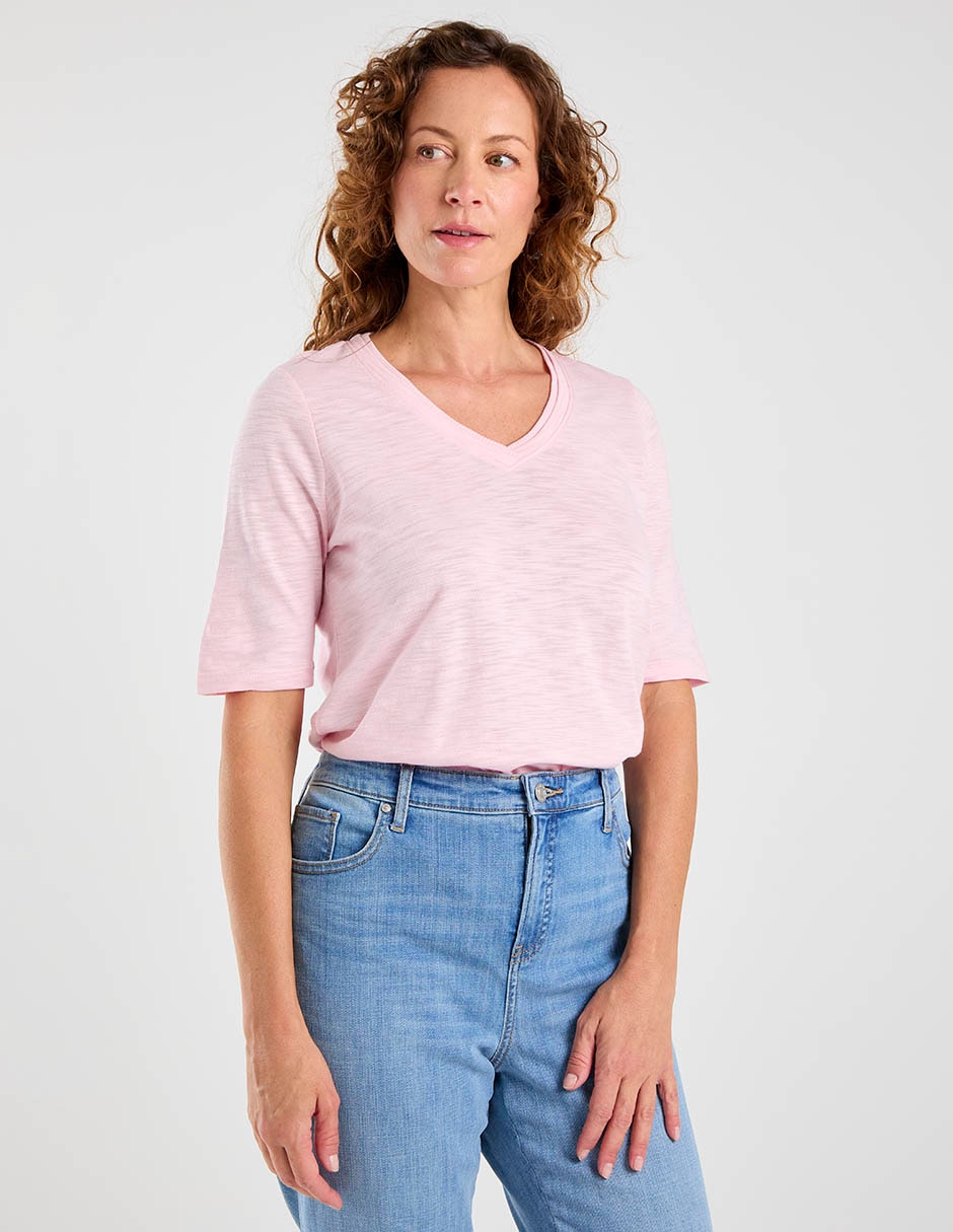 Blusa manga al codo para mujer