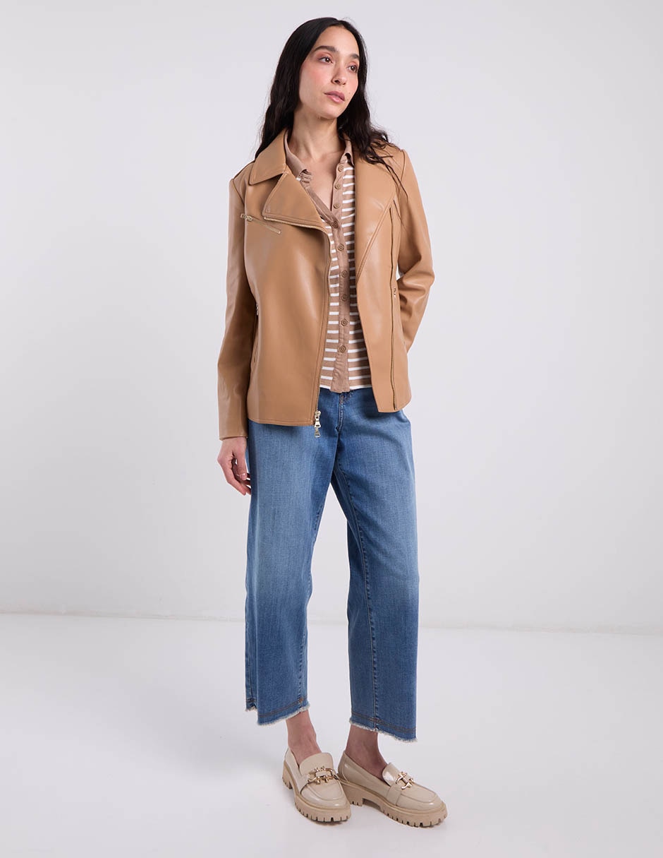 Jeans relaxed amplio cintura baja para mujer 3