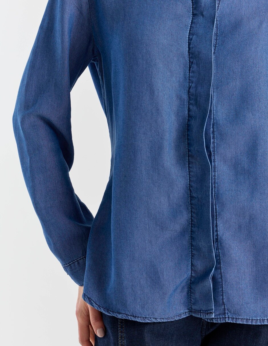 Blusa camisera manga larga para mujer 5