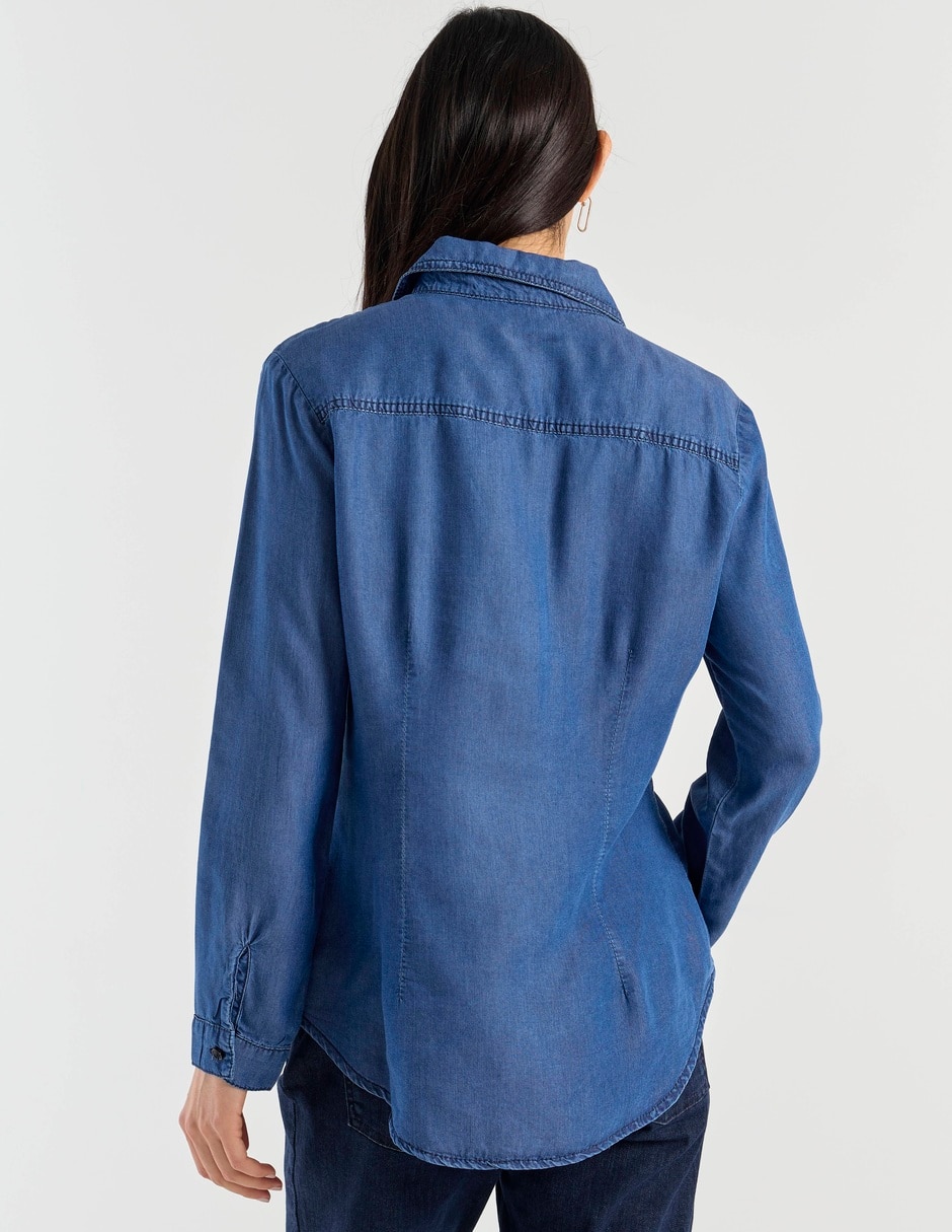 Blusa camisera manga larga para mujer 6