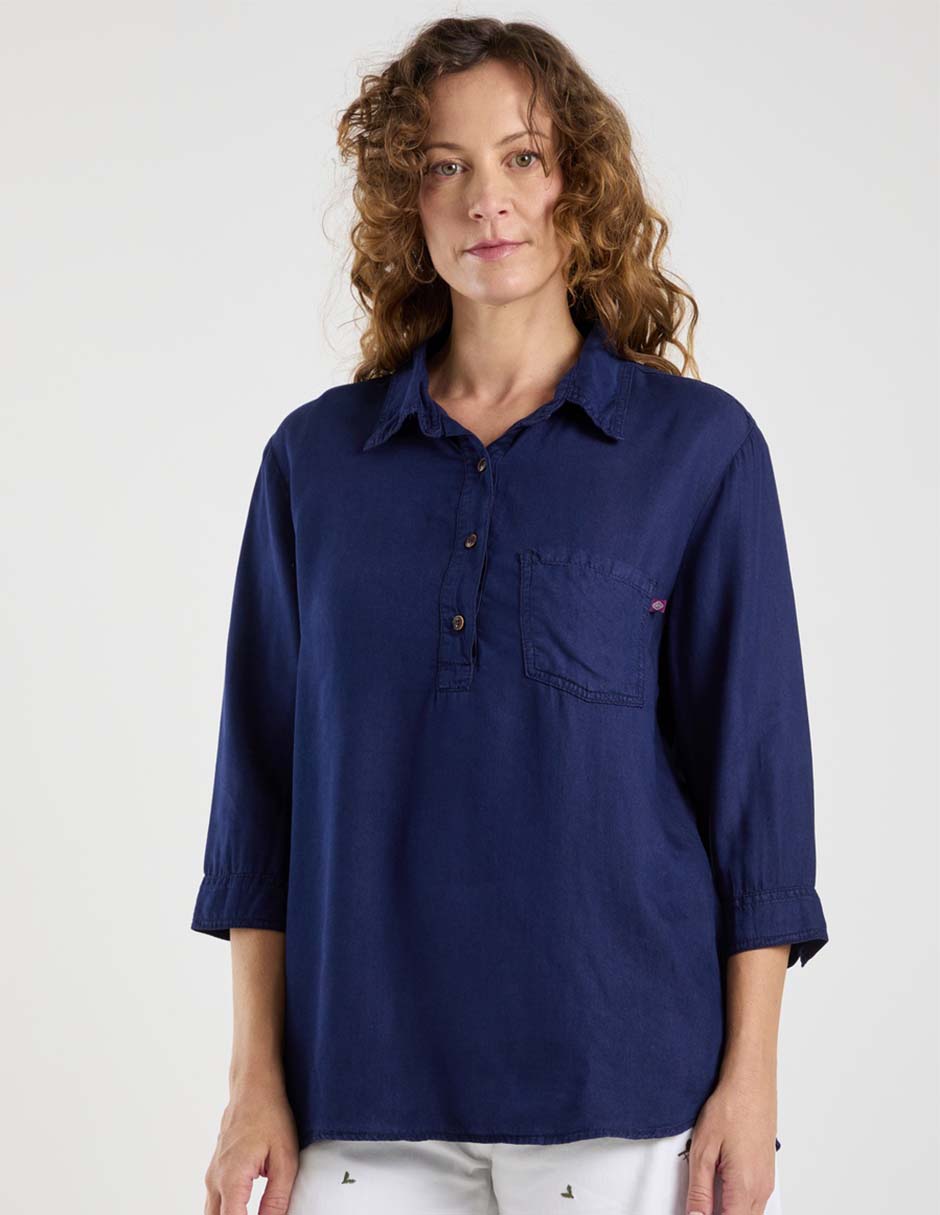 Blusa camisera manga 3/4 para mujer 2