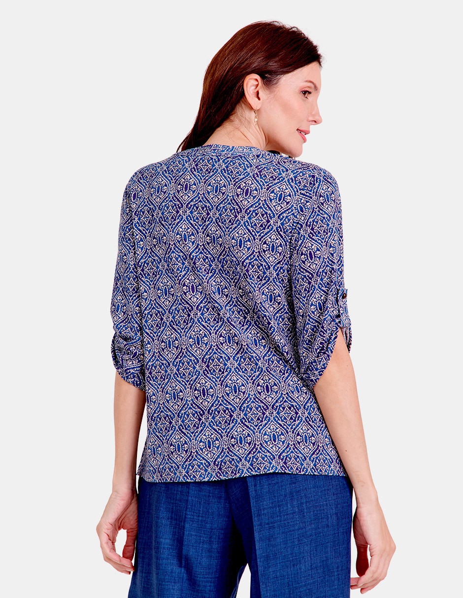 Blusa manga al codo para mujer 4