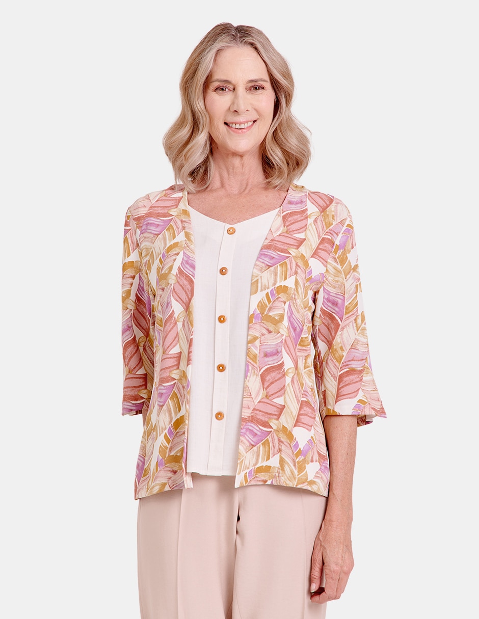 Blusa manga 3/4 para mujer