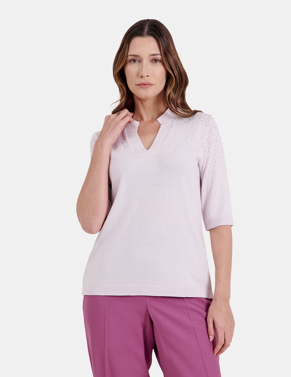 Blusa manga al codo para mujer