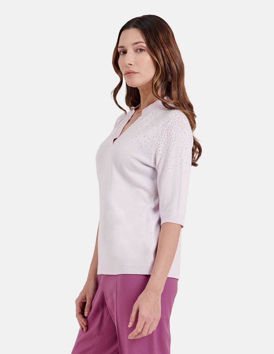 Blusa manga al codo para mujer 3